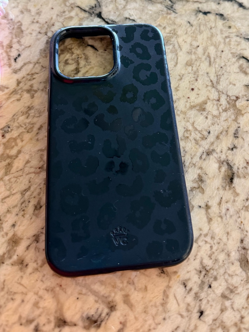 Deep Teal Velvet Caviar Leopard-Print iPhone 14 Pro Max Case